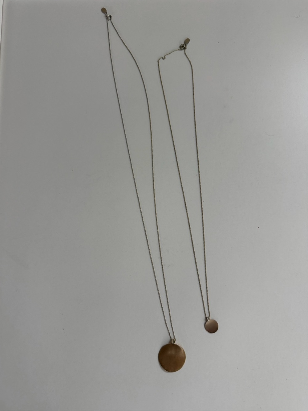Minimalist Gold Disc Pendant Necklace - Women Jewelry